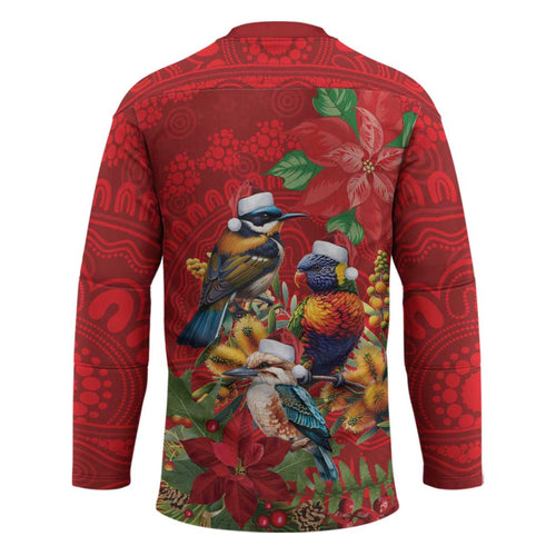 Aussie Native Bird Hockey Jersey Aboriginal Inspired Christmas - Aussie Hoodie