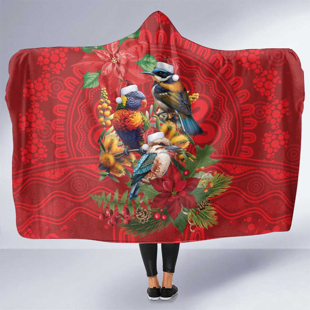 Aussie Native Bird Hooded Blanket Aboriginal Inspired Christmas - Aussie Hoodie