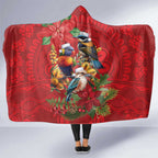 Aussie Native Bird Hooded Blanket Aboriginal Inspired Christmas - Aussie Hoodie