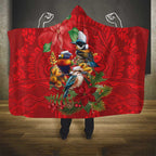 Aussie Native Bird Hooded Blanket Aboriginal Inspired Christmas - Aussie Hoodie