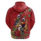 Aussie Native Bird Hoodie Aboriginal Inspired Christmas - Aussie Hoodie