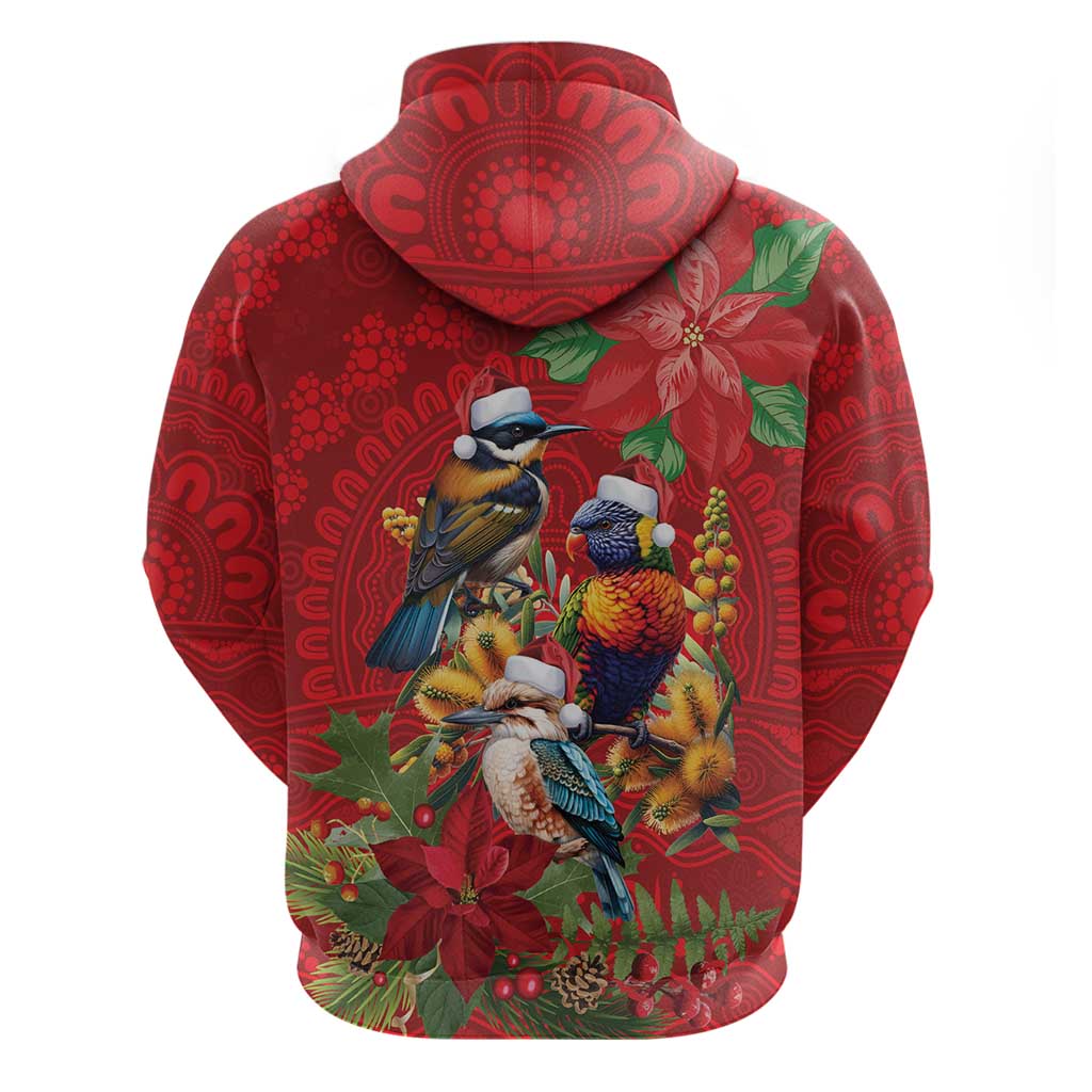Aussie Native Bird Hoodie Aboriginal Inspired Christmas - Aussie Hoodie