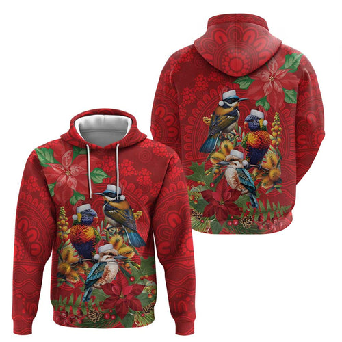 Aussie Native Bird Hoodie Aboriginal Inspired Christmas - Aussie Hoodie