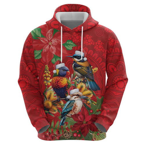 Aussie Native Bird Hoodie Aboriginal Inspired Christmas - Aussie Hoodie