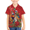 Aussie Native Bird Kid Hawaiian Shirt Aboriginal Inspired Christmas - Aussie Hoodie