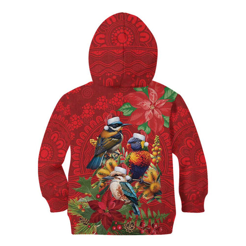 Aussie Native Bird Kid Hoodie Aboriginal Inspired Christmas - Aussie Hoodie