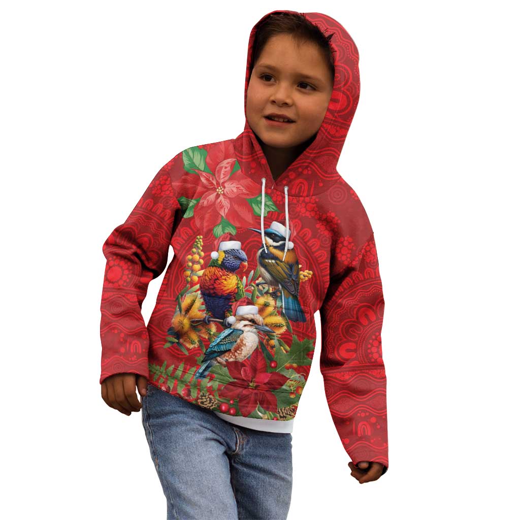Aussie Native Bird Kid Hoodie Aboriginal Inspired Christmas - Aussie Hoodie
