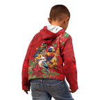 Aussie Native Bird Kid Hoodie Aboriginal Inspired Christmas - Aussie Hoodie