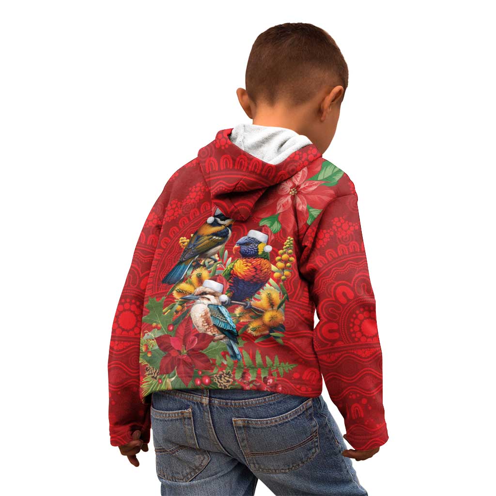 Aussie Native Bird Kid Hoodie Aboriginal Inspired Christmas - Aussie Hoodie
