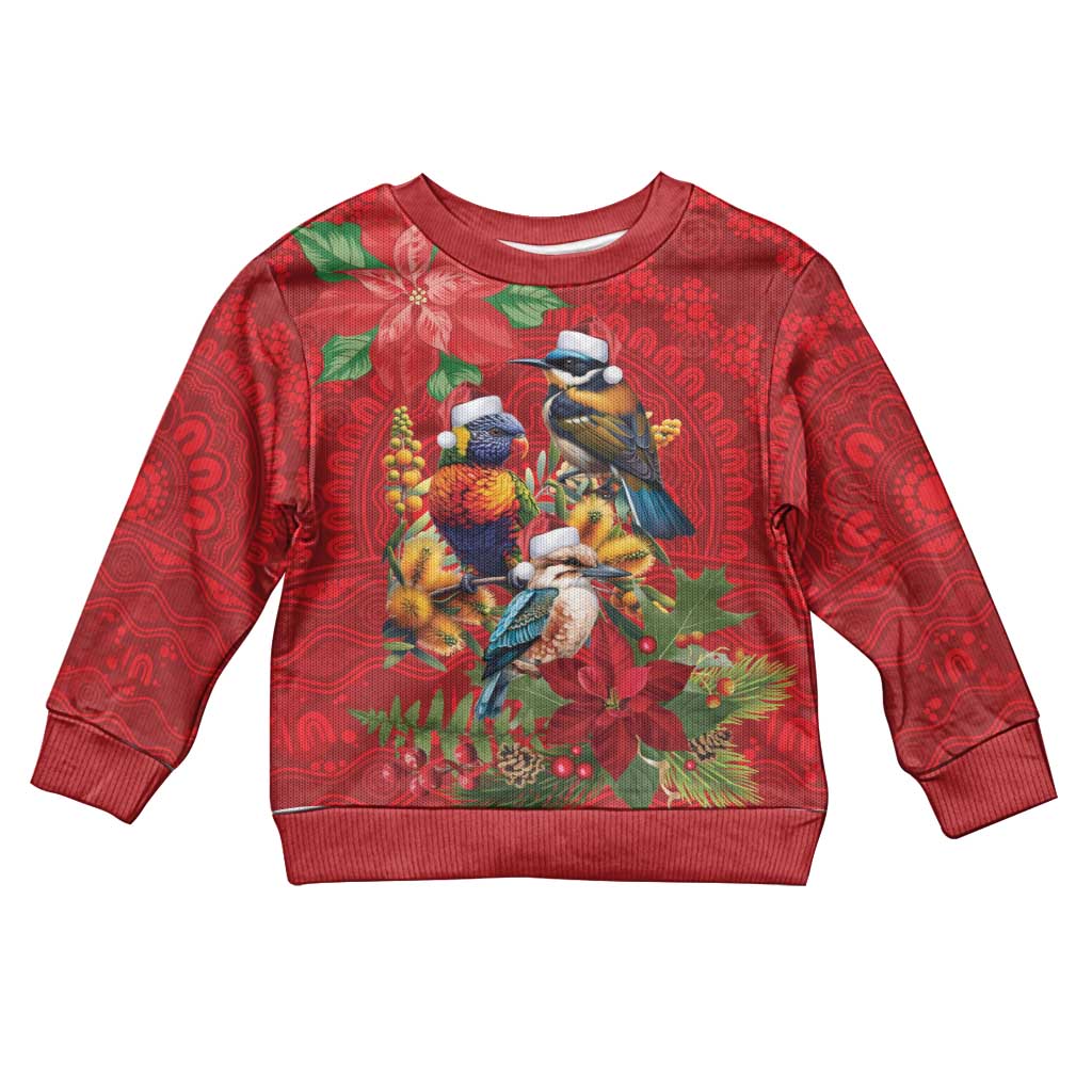 Aussie Native Bird Kid Ugly Christmas Sweater Aboriginal Inspired Christmas - Aussie Hoodie