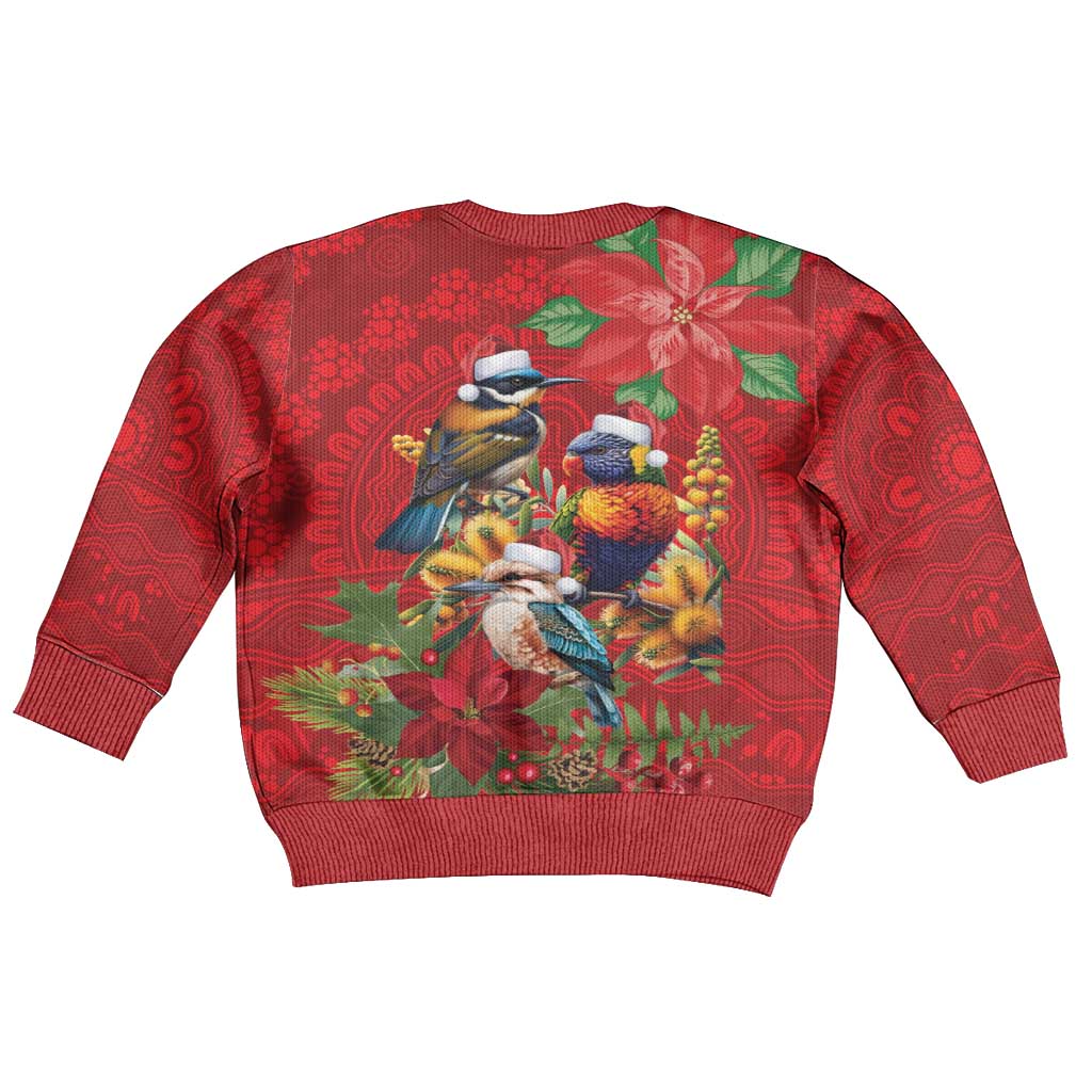 Aussie Native Bird Kid Ugly Christmas Sweater Aboriginal Inspired Christmas - Aussie Hoodie