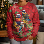 Aussie Native Bird Kid Ugly Christmas Sweater Aboriginal Inspired Christmas - Aussie Hoodie