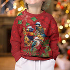 Aussie Native Bird Kid Ugly Christmas Sweater Aboriginal Inspired Christmas - Aussie Hoodie