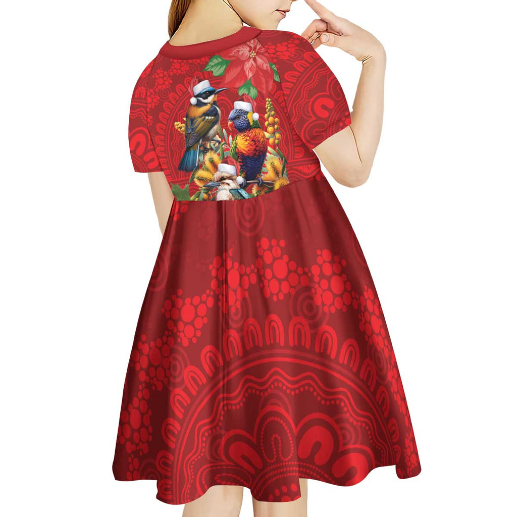 Aussie Native Bird Kid Short Sleeve Dress Aboriginal Inspired Christmas - Aussie Hoodie