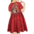 Aussie Native Bird Kid Short Sleeve Dress Aboriginal Inspired Christmas - Aussie Hoodie
