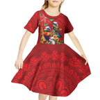 Aussie Native Bird Kid Short Sleeve Dress Aboriginal Inspired Christmas - Aussie Hoodie