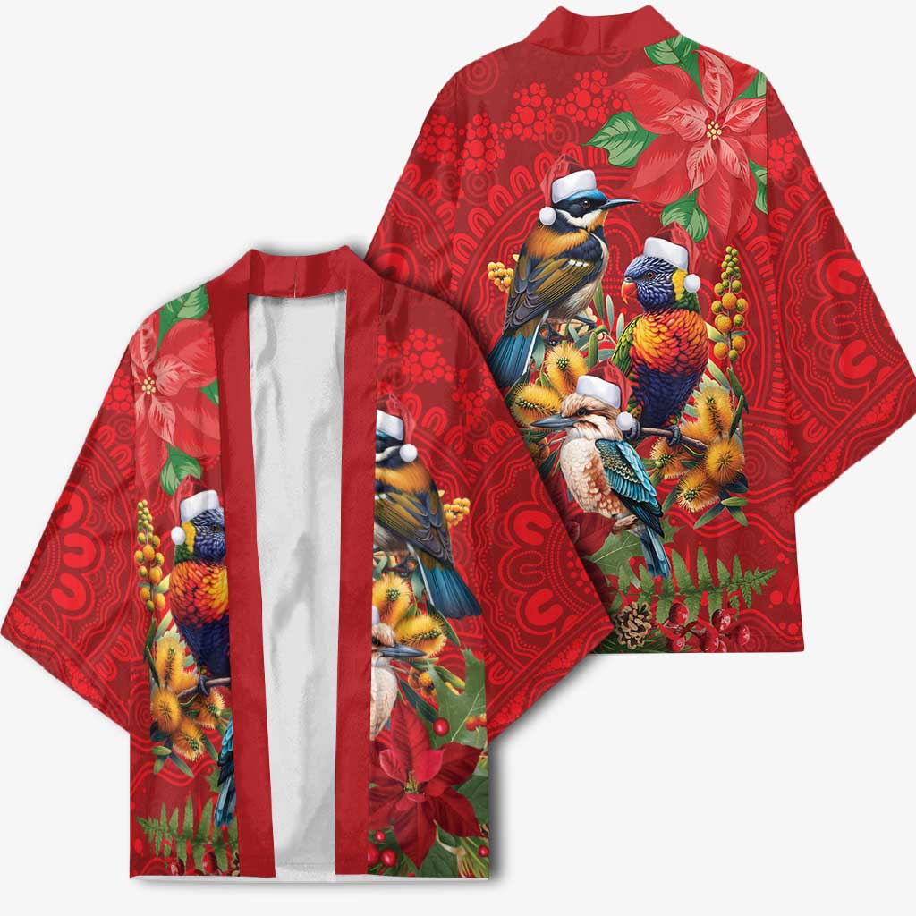 Aussie Native Bird Kimono Aboriginal Inspired Christmas - Aussie Hoodie