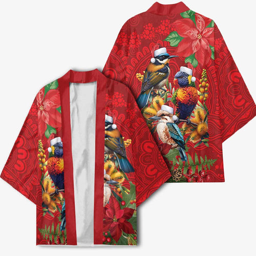 Aussie Native Bird Kimono Aboriginal Inspired Christmas - Aussie Hoodie