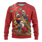 Aussie Native Bird Ugly Christmas Sweater Aboriginal Inspired Christmas - Aussie Hoodie