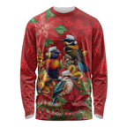 Aussie Native Bird Long Sleeve Shirt Aboriginal Inspired Christmas - Aussie Hoodie