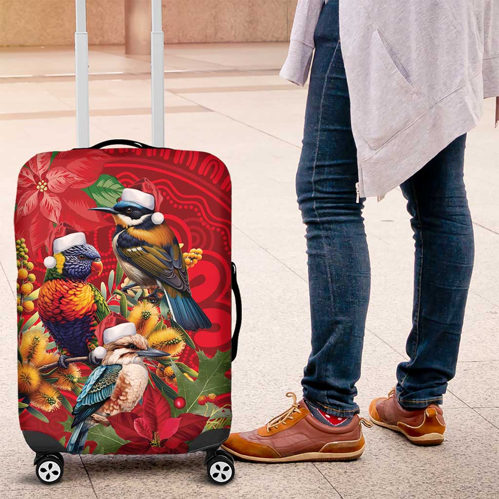 Aussie Native Bird Luggage Cover Aboriginal Inspired Christmas - Aussie Hoodie