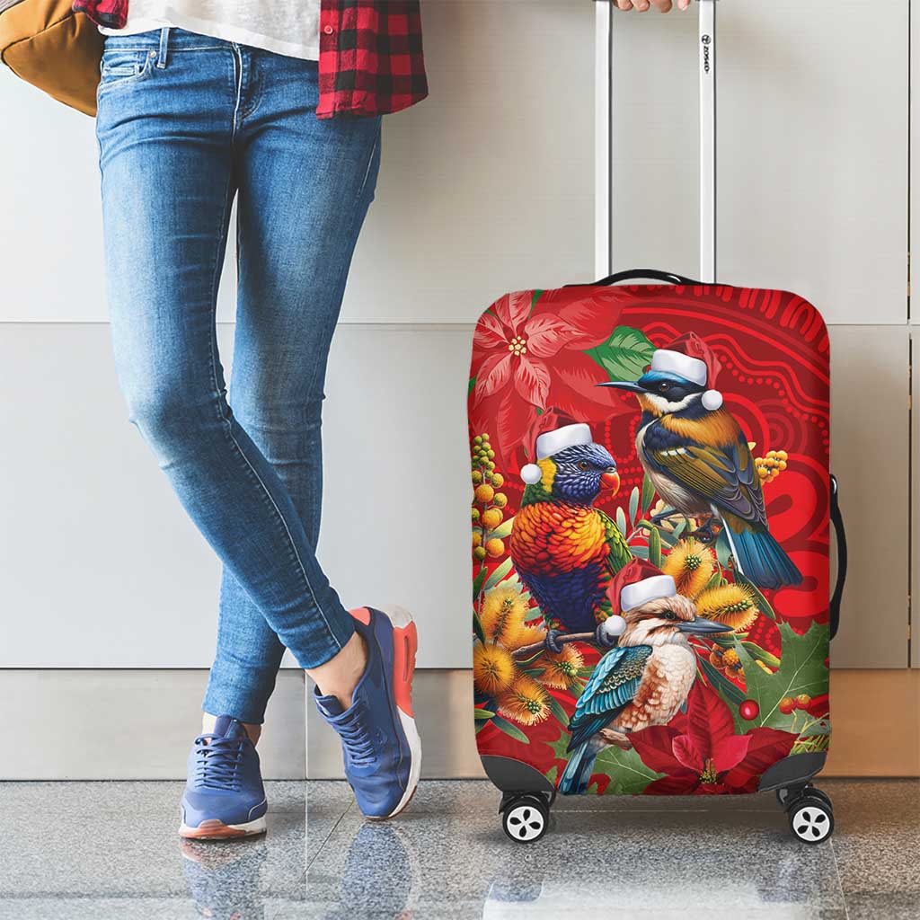 Aussie Native Bird Luggage Cover Aboriginal Inspired Christmas - Aussie Hoodie