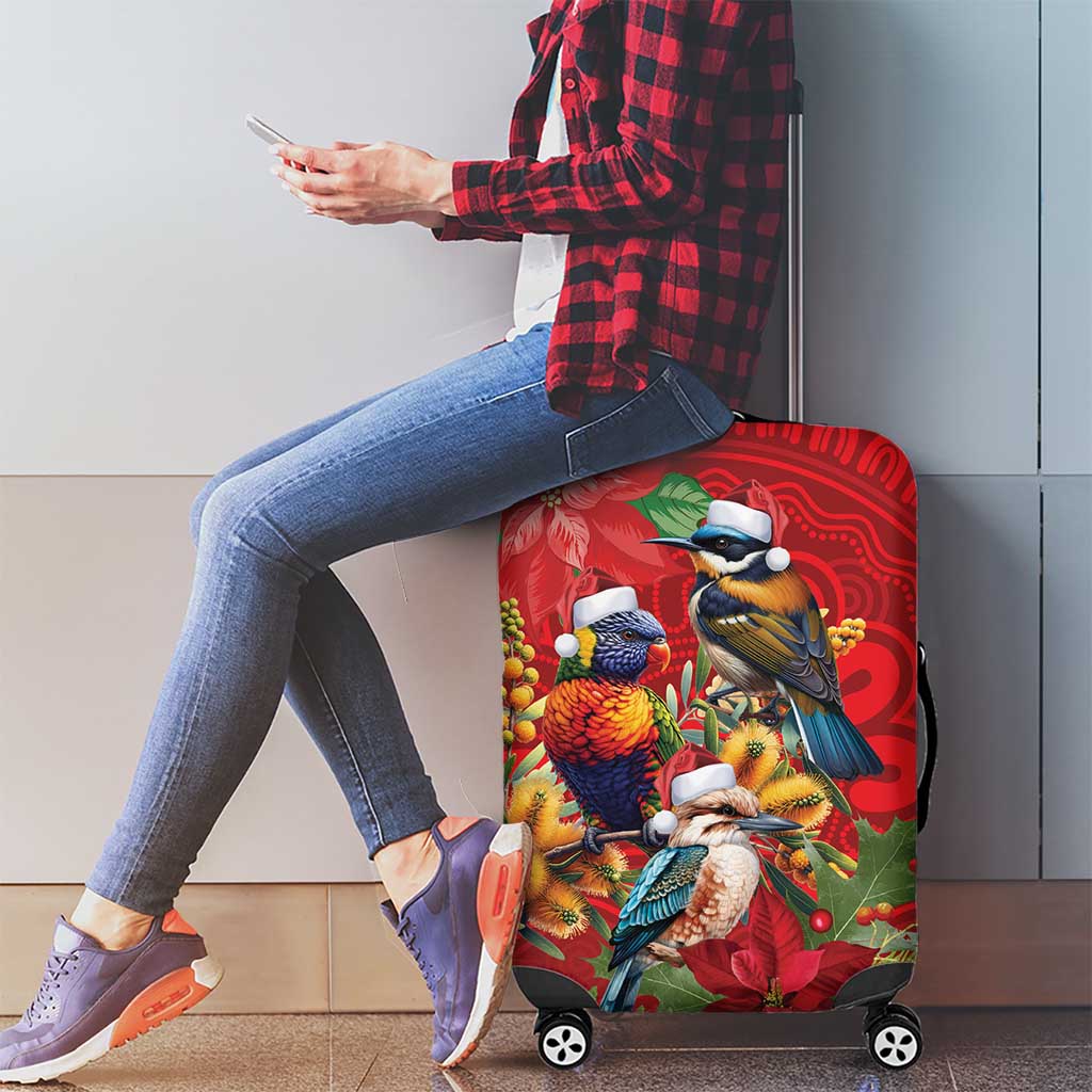 Aussie Native Bird Luggage Cover Aboriginal Inspired Christmas - Aussie Hoodie