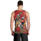 Aussie Native Bird Men Tank Top Aboriginal Inspired Christmas - Aussie Hoodie