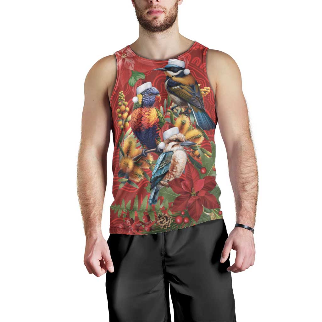 Aussie Native Bird Men Tank Top Aboriginal Inspired Christmas - Aussie Hoodie