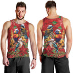 Aussie Native Bird Men Tank Top Aboriginal Inspired Christmas - Aussie Hoodie