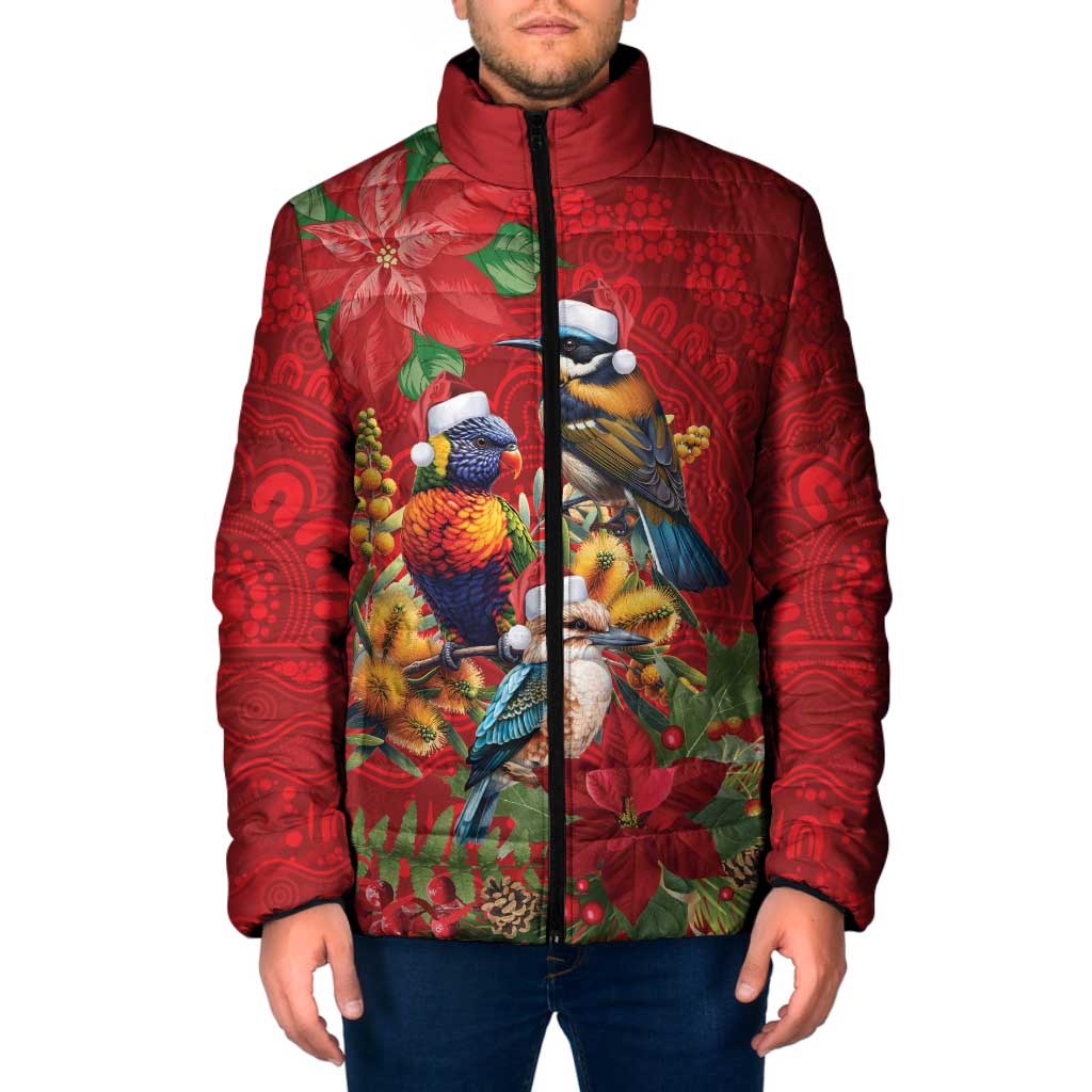 Aussie Native Bird Padded Jacket Aboriginal Inspired Christmas - Aussie Hoodie