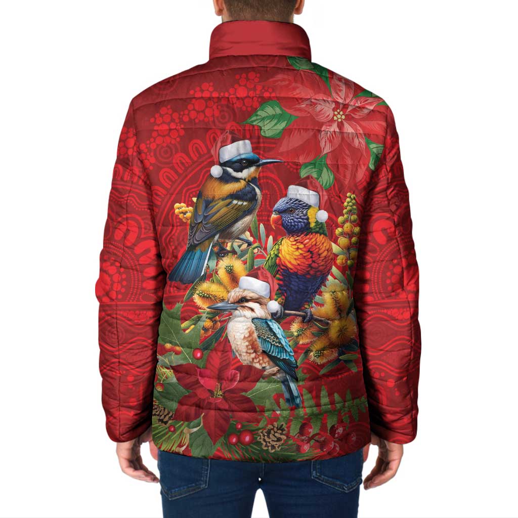 Aussie Native Bird Padded Jacket Aboriginal Inspired Christmas - Aussie Hoodie