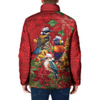 Aussie Native Bird Padded Jacket Aboriginal Inspired Christmas - Aussie Hoodie
