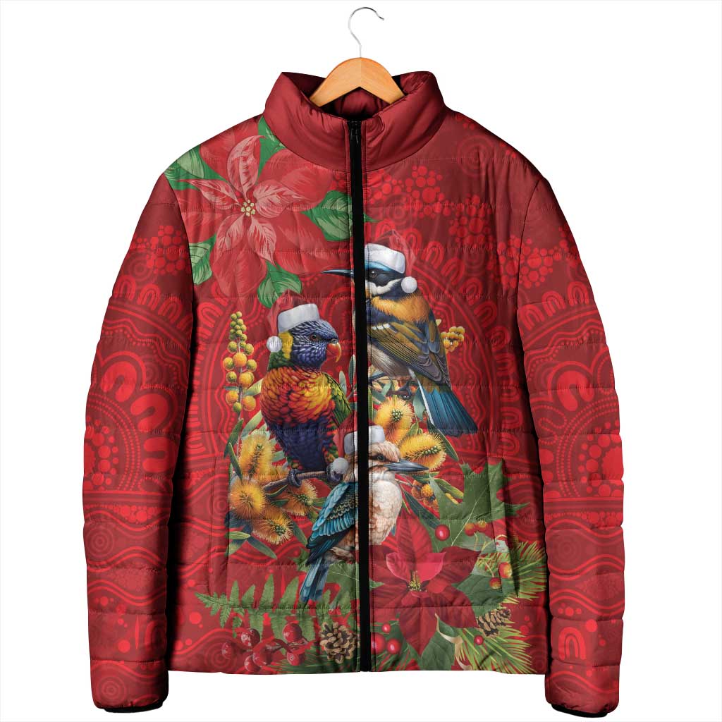 Aussie Native Bird Padded Jacket Aboriginal Inspired Christmas - Aussie Hoodie