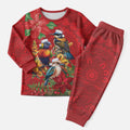 Aussie Native Bird Christmas Pajama Set Aboriginal Inspired Christmas - Aussie Hoodie