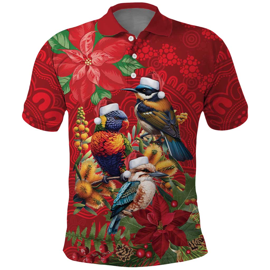 Aussie Native Bird Polo Shirt Aboriginal Inspired Christmas - Aussie Hoodie