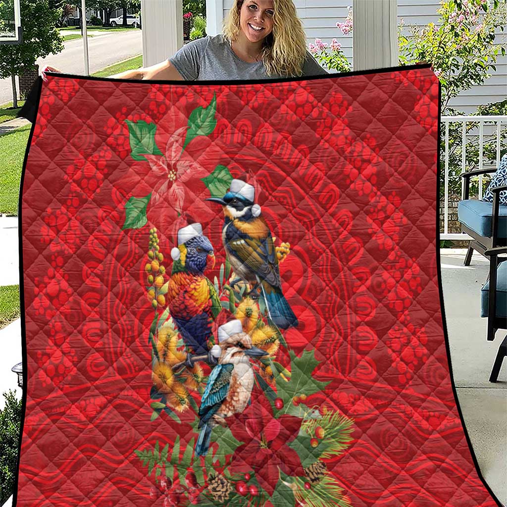 Aussie Native Bird Quilt Aboriginal Inspired Christmas - Aussie Hoodie