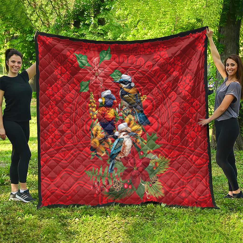 Aussie Native Bird Quilt Aboriginal Inspired Christmas - Aussie Hoodie