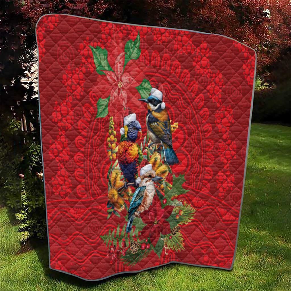 Aussie Native Bird Quilt Aboriginal Inspired Christmas - Aussie Hoodie