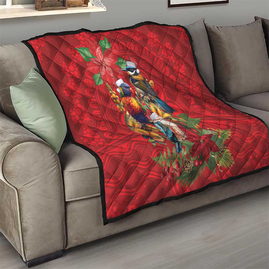 Aussie Native Bird Quilt Aboriginal Inspired Christmas - Aussie Hoodie