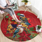 Aussie Native Bird Round Carpet Aboriginal Inspired Christmas - Aussie Hoodie