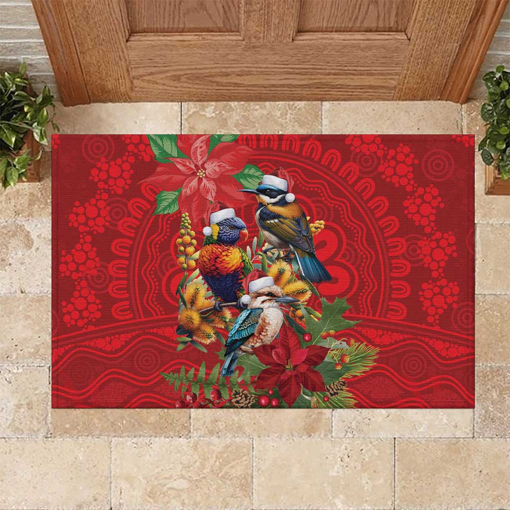 Aussie Native Bird Rubber Doormat Aboriginal Inspired Christmas - Aussie Hoodie