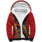 Aussie Native Bird Sherpa Hoodie Aboriginal Inspired Christmas - Aussie Hoodie
