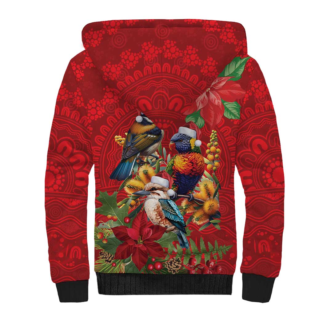 Aussie Native Bird Sherpa Hoodie Aboriginal Inspired Christmas - Aussie Hoodie