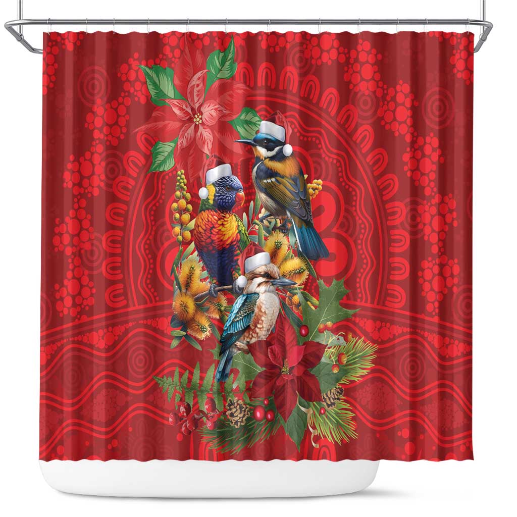 Aussie Native Bird Shower Curtain Aboriginal Inspired Christmas - Aussie Hoodie
