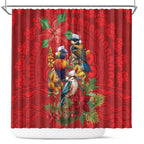 Aussie Native Bird Shower Curtain Aboriginal Inspired Christmas - Aussie Hoodie