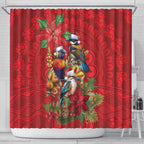 Aussie Native Bird Shower Curtain Aboriginal Inspired Christmas - Aussie Hoodie