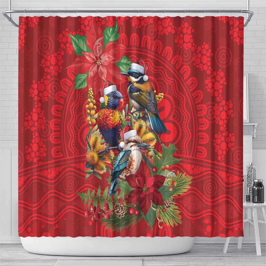 Aussie Native Bird Shower Curtain Aboriginal Inspired Christmas - Aussie Hoodie