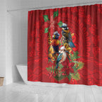 Aussie Native Bird Shower Curtain Aboriginal Inspired Christmas - Aussie Hoodie