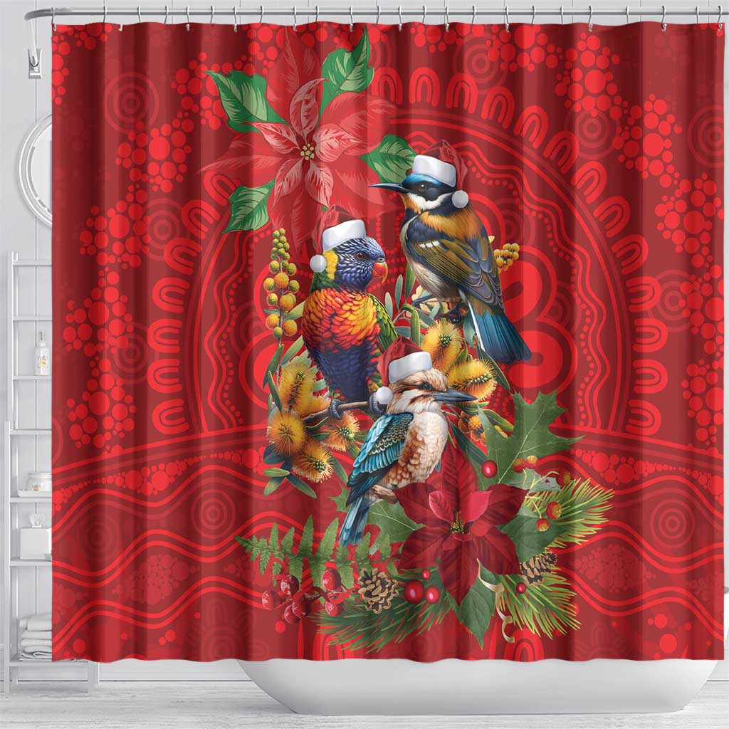 Aussie Native Bird Shower Curtain Aboriginal Inspired Christmas - Aussie Hoodie